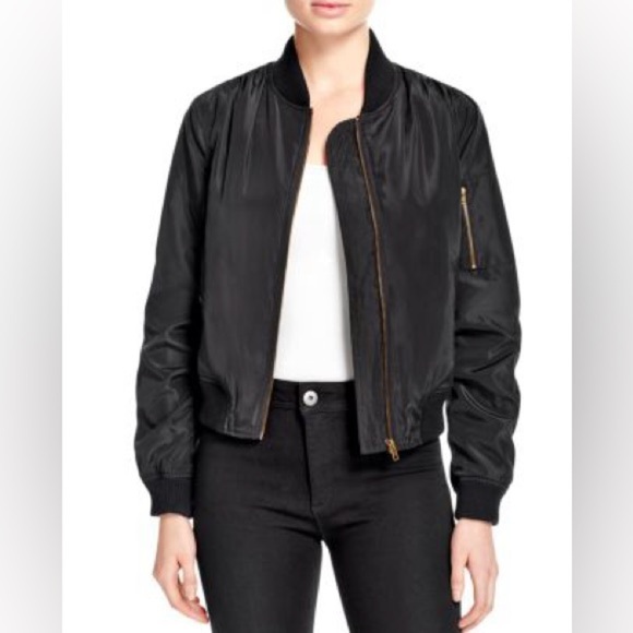Frame Women's Black Bomber Jacket - Picture 1 of 5